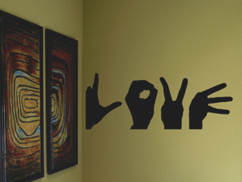 Love in Sign Language Wall Decal