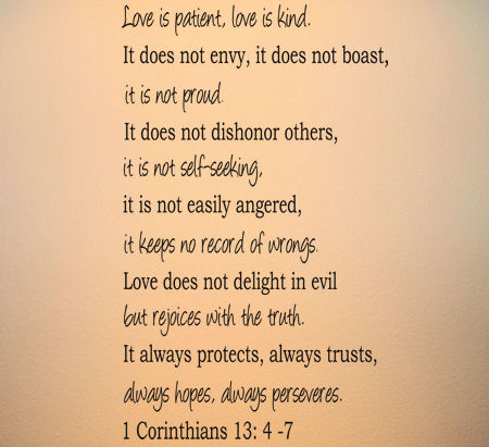 Corinthians Love Is Patient Wall Decal