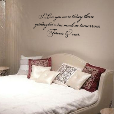 I Love You More Today Wall Decal 