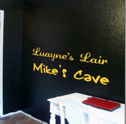 Lair & Cave Names Wall Decal