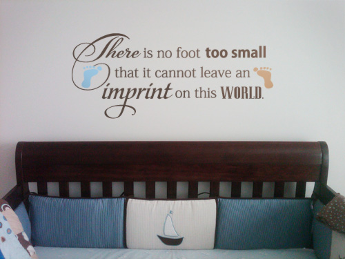 No Foot Too Small Wall Decal