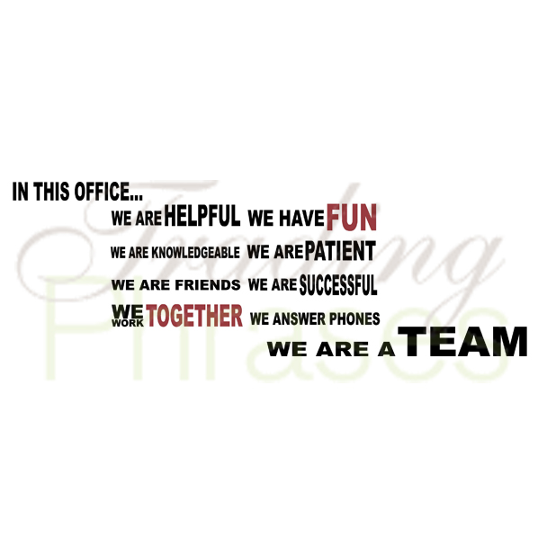 We Are A Team Custom Wall Decal