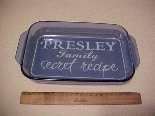Family Secret Monogram Stencil for 9" x 13" Glass Pan