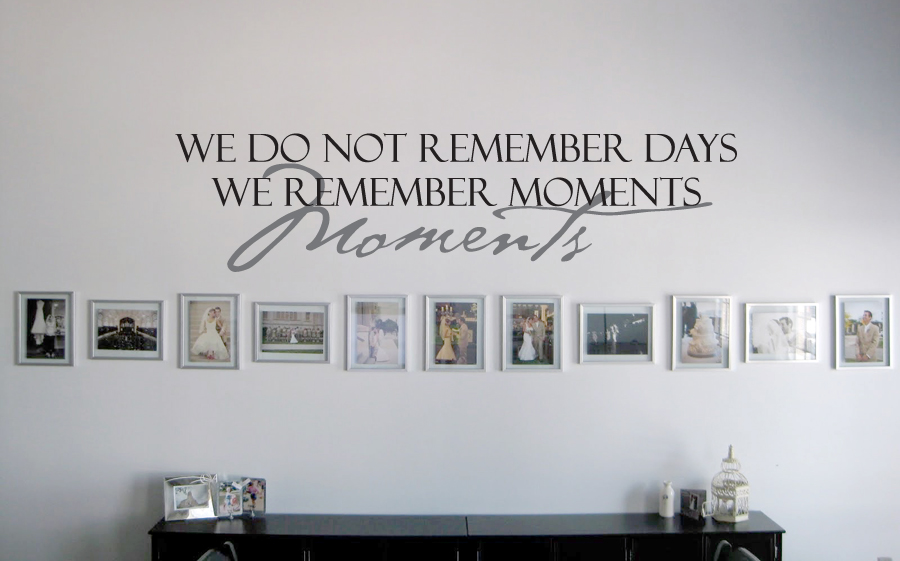 We Remember Moments Wall Decal