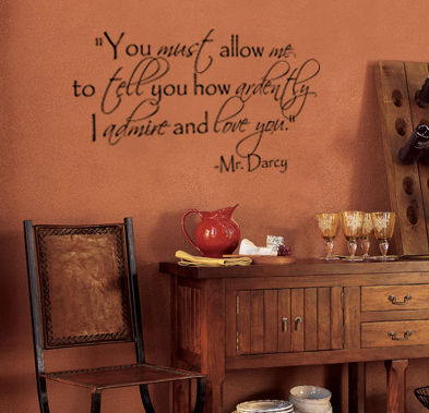 Mr. Darcy Quote Wall Decal 