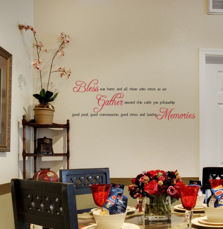 Bless Our Home Gather Memories Wall Decal