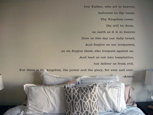 Lords Prayer Wall Decal