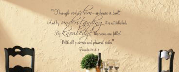 Proverbs 24:3-4 Wall Decal