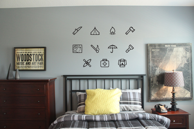 Assorted Camping Symbols Wall Decal