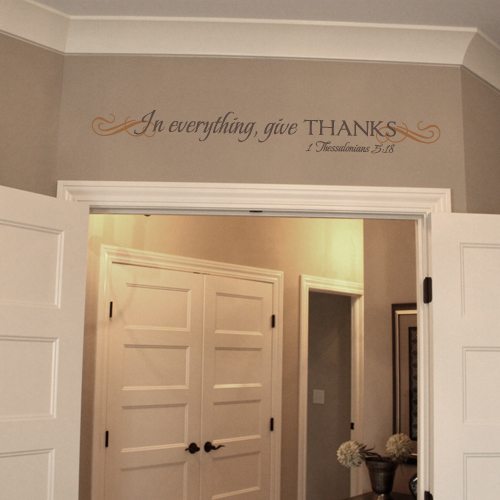In Everything Give Thanks Wall Decal 