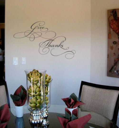 Give Thanks 2 Wall Decal