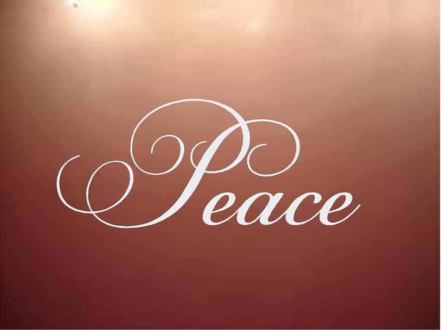 Peace Simply Words Decal