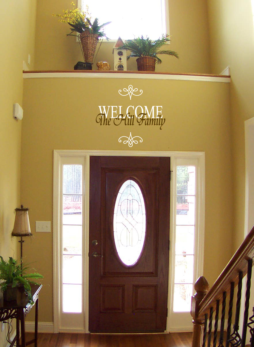 Welcome Family Name Wall Decal