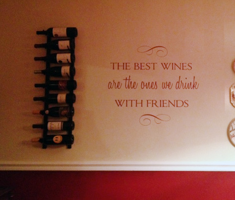 Best Wines With Friends Wall Decal