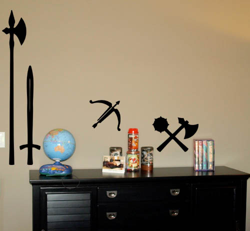 Medieval Weapons Wall Decal