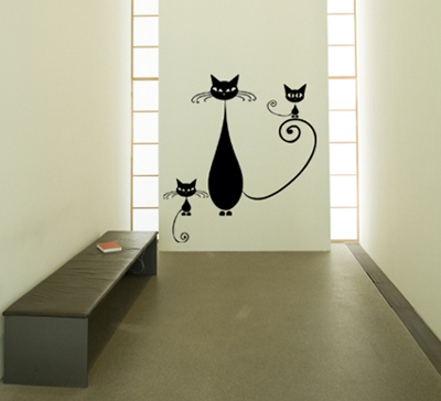 Cat Family Wall Decal
