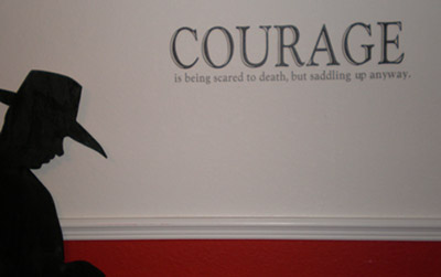 Courage is Saddling Up Wall Decals