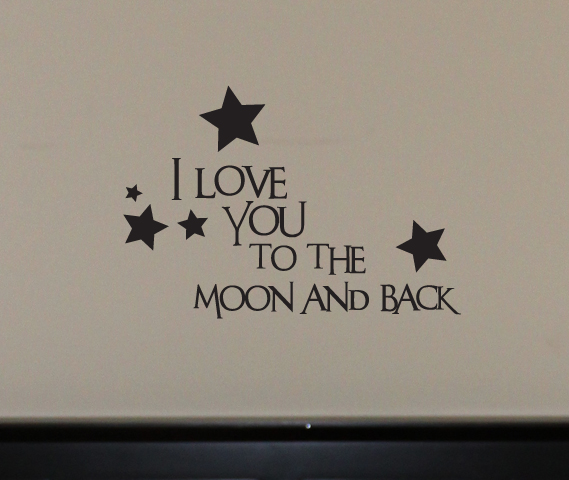 Moon & Back Stars Wall Decals