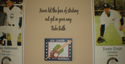 Babe Ruth Striking Out Wall Decal