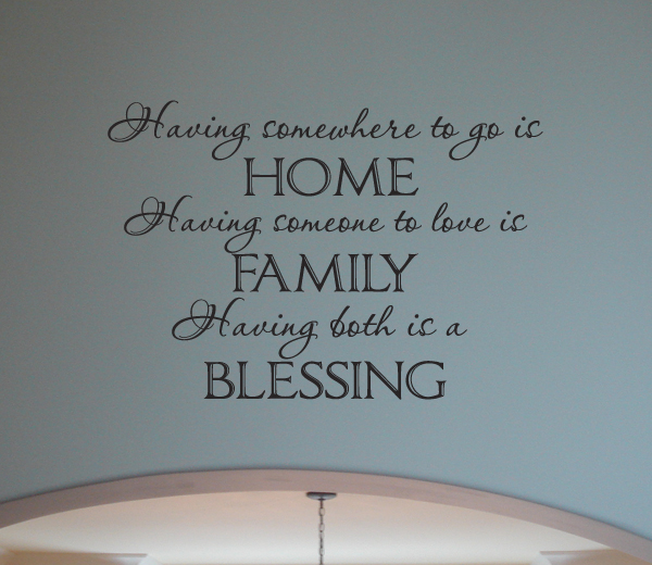Home Family Blessing Wall Decal