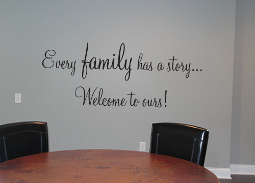 Welcome To Our Family Story Wall Decals