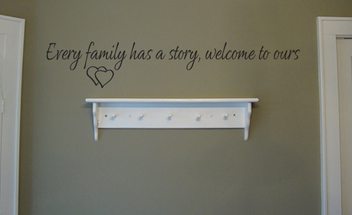Welcome To Our Family Story Wall Decal