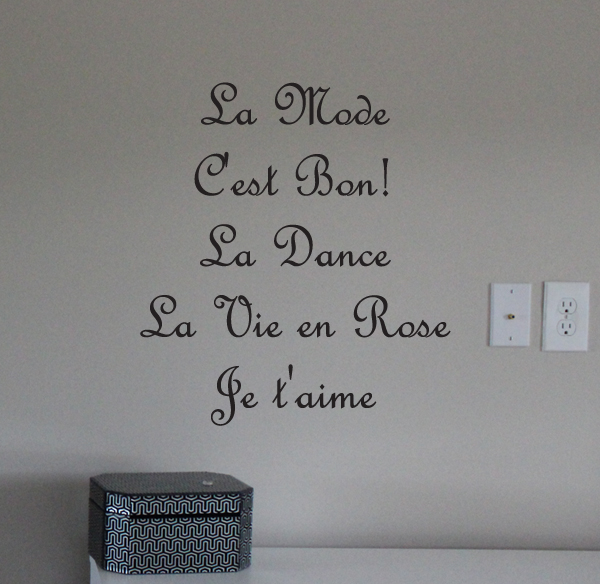 French Phrases Wall Decals