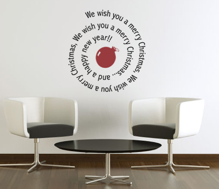 We Wish You Spiral Wall Decal