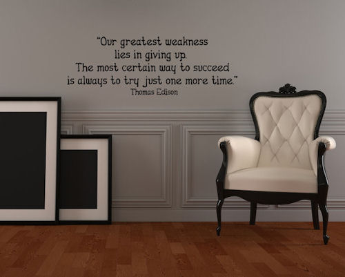 Try One More Time Wall Decal