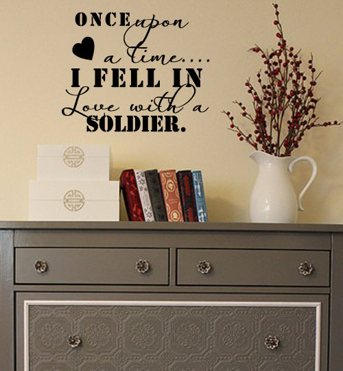 Fell in Love with a Soldier Wall Decal 