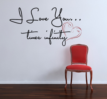 Love You Times Infinity Wall Decal