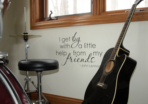 I Get By With A Little Help Wall Decal