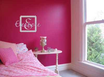 Block Letter Name Girl Wall Decal