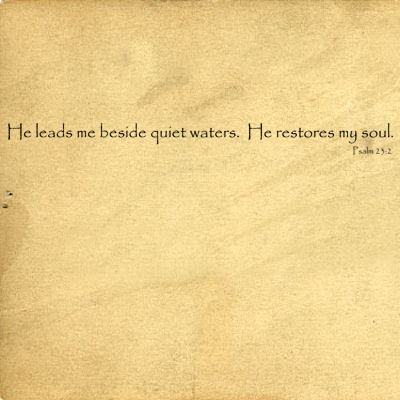 He Leads Me Beside Quiet Waters Wall Decals