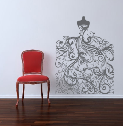 Wedding Gown Wall Decal