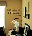 Write Drink Edit Sober Wall Decal