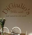 Name Where Meals Memories Made Wall Decal