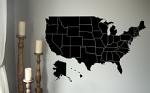 Large United States Map Wall Decal 