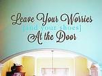 Leave Your Worries and Shoes Wall Decal