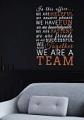 We Are A Team Fancy Wall Decal