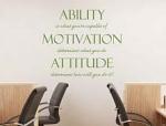 Ability Motivation Attitude Wall Decal