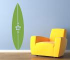 Hibiscus Surfboard Wall Decal