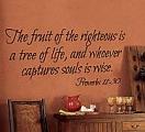 Fruit of the Righteous Wall Decal