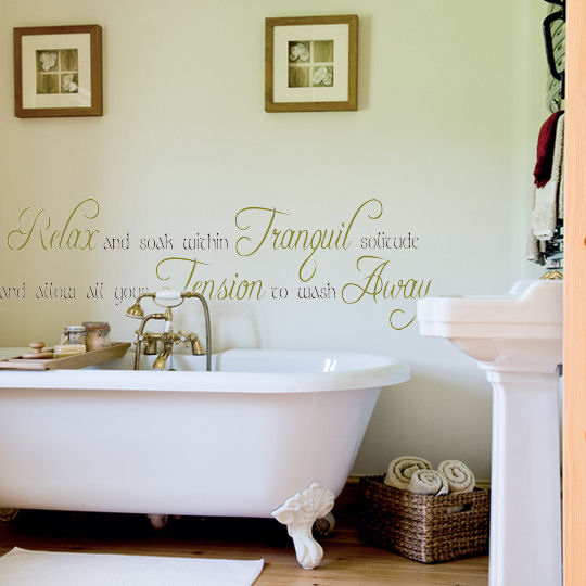 Allow Your Tension To Wash Away Wall Decal