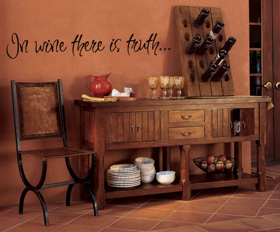 In Wine There Is Truth Wall Decal