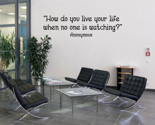 Live Life No One Watching Wall Decals