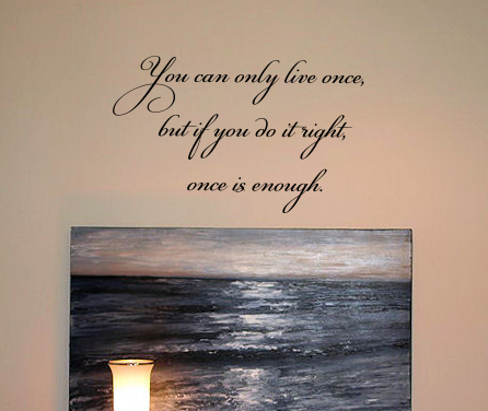 Once Is Enough Wall Decal 