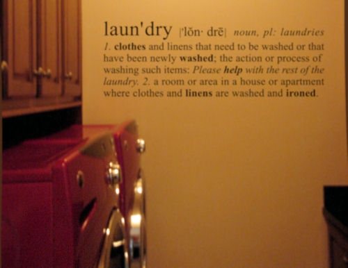 Laundry Definition Wall Decal