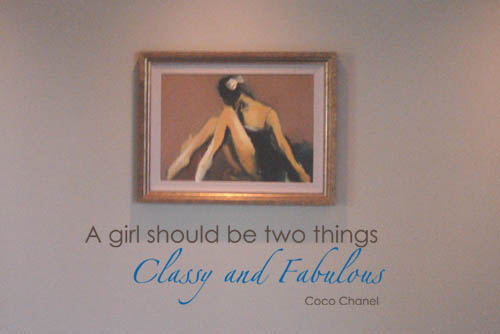 A Girl Should Be Two Things Chanel Wall Quote