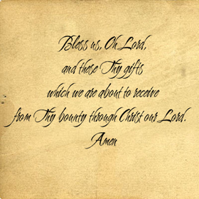 Bless Us Oh Lord-II Wall Decals
